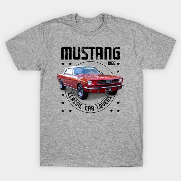 Classic Car Mustang 1966 T-Shirt by cecatto1994